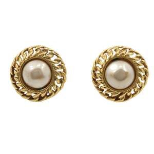Chanel Earrings Pearl Gold-Tone Metal #228779C47B